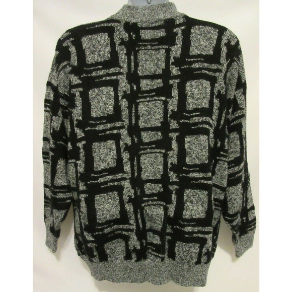El Mar California Vintage Knit Nordic Sweater Black 70's 80's Ski Sweatshirt - Picture 5 of 6